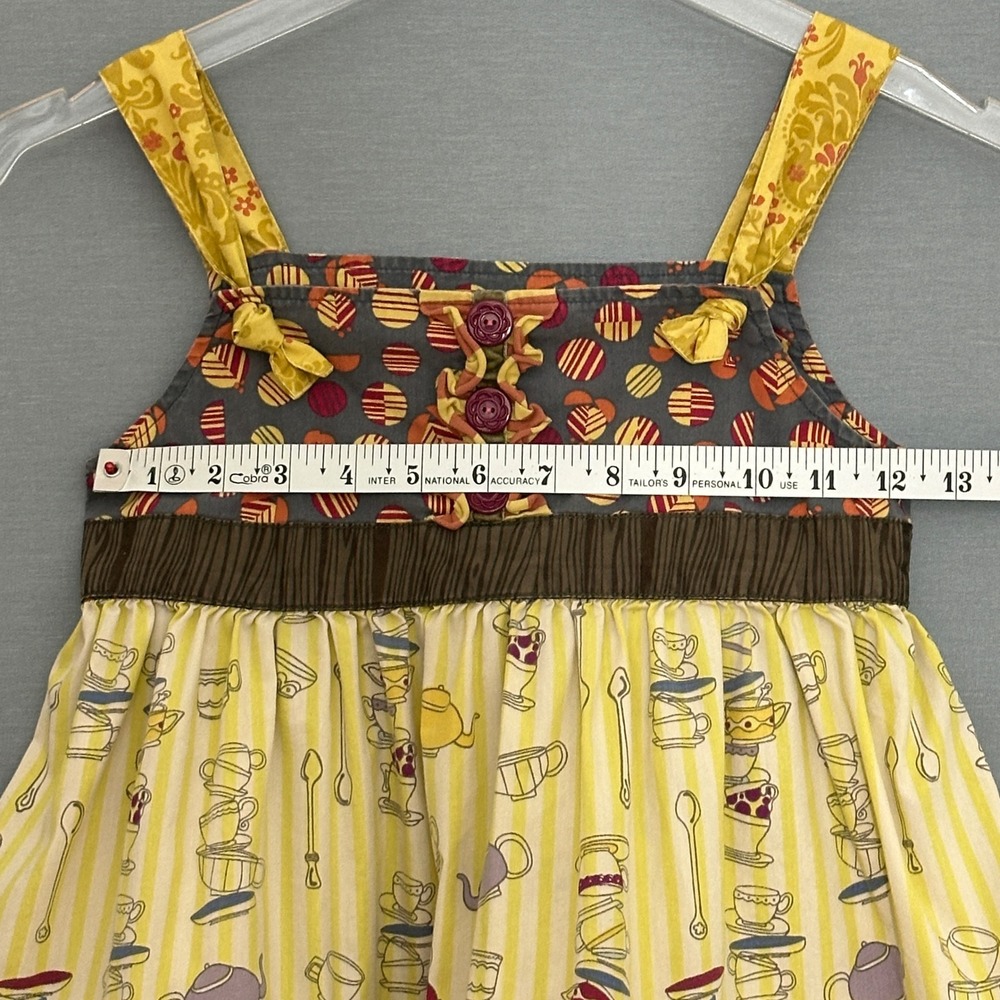 Matilda Jane Character Counts Girls Dress Size 6 Teacup Print A line Sundress - Picture 4 of 11